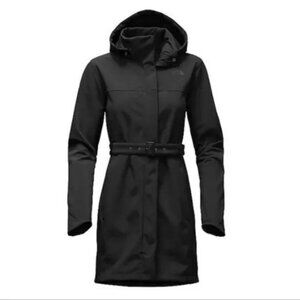 The North Face Women's Black Apex Bionic Belted Winter Snow Trench Coat Size M